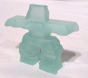 Glass Inukshuk Frosted Glass Inukshuk - 2.5