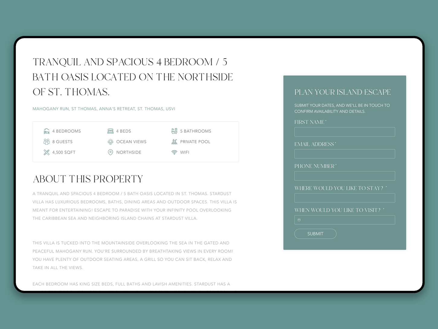 SaltyDog Properties | StudioLux | Luxury Real Estate Website Design & Marketing | Victoria, BC