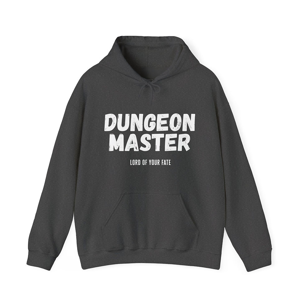 Miniaturbild: DUNGEON MASTER DnD DM Hoodie white, unisex, in 8 Größen & 8 Farben
