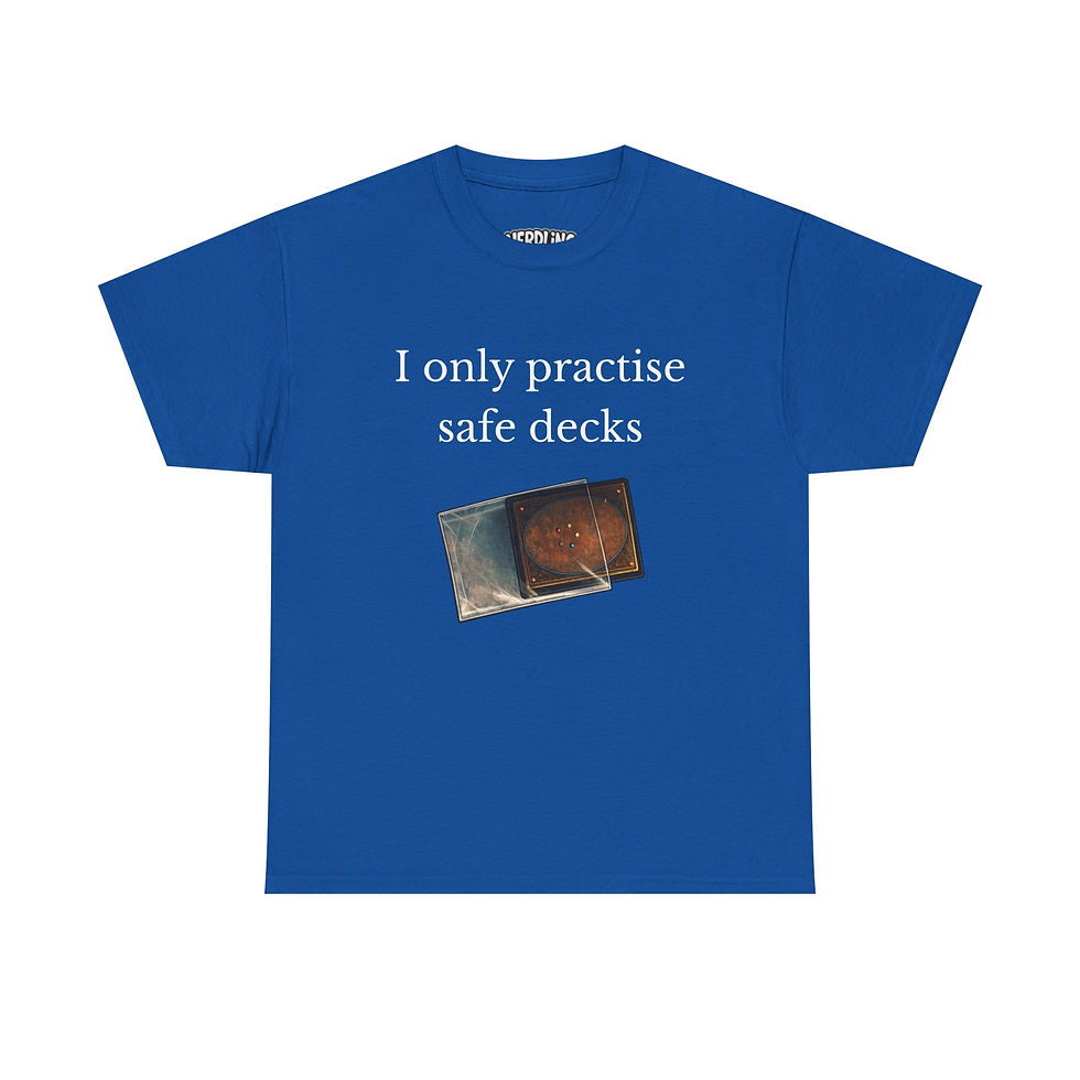 Miniaturbild: I ONLY PRACTICE SAFE DECKS MTG dark Shirt Tee in 8 Größen & 12 Farben