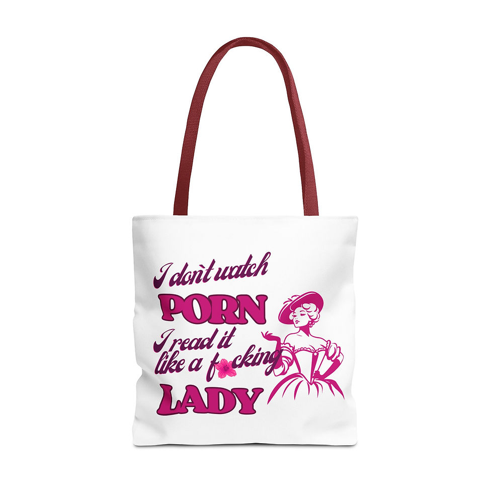 Miniaturbild: I DON`T WATCH PORN I READ IT Tasche / Tote Bag in 3 Größen & 5 Grifffarben