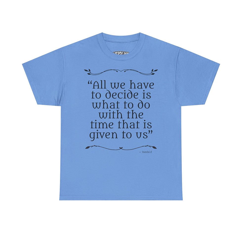Miniaturbild: ALL WE HAVE TO DECIDE WHAT TO DO WITH THE TIME Shirt Tee in 8 Größen & 12 Farben