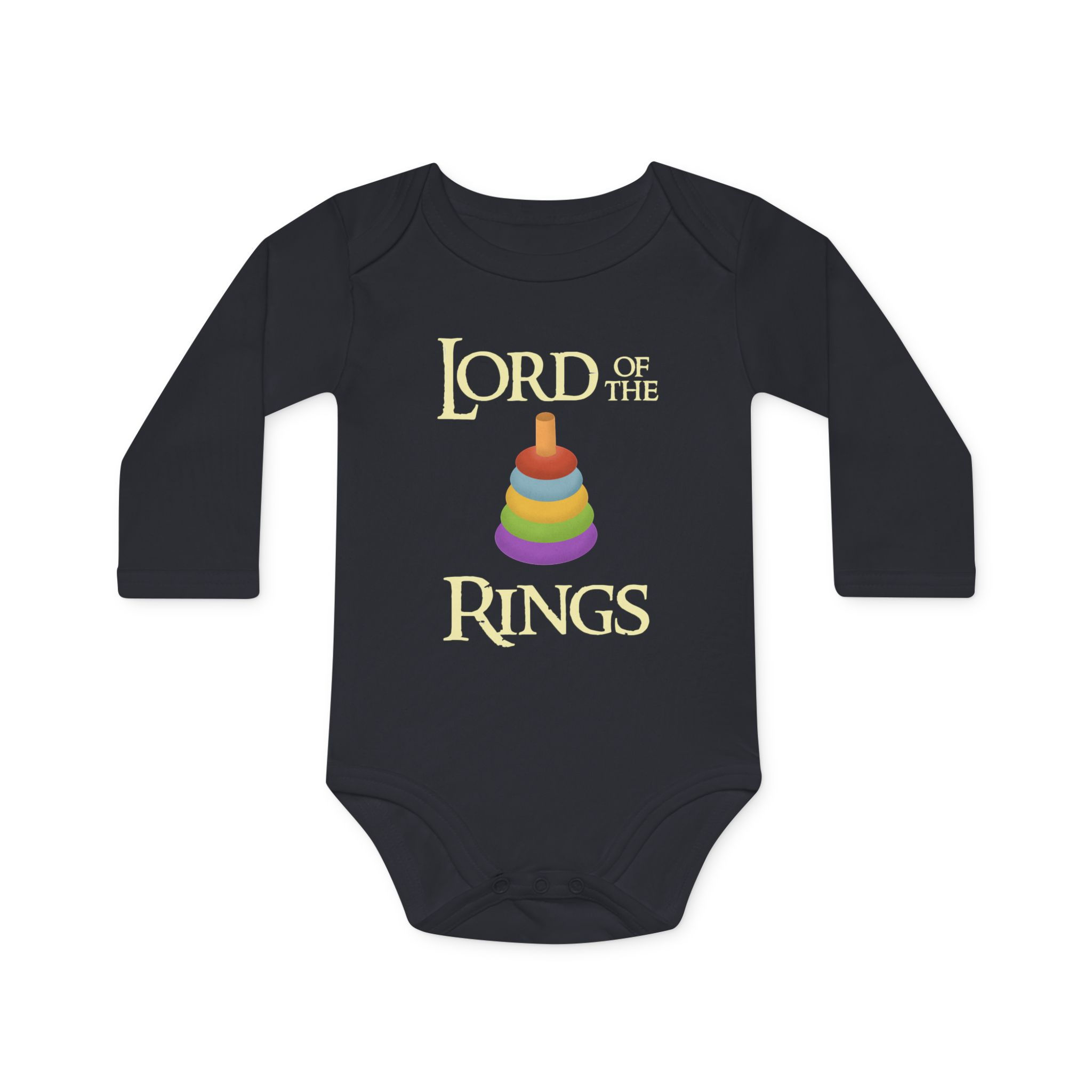 LORD OF THE RINGS Baby Body, langarm, schwarz, in 4 Größen