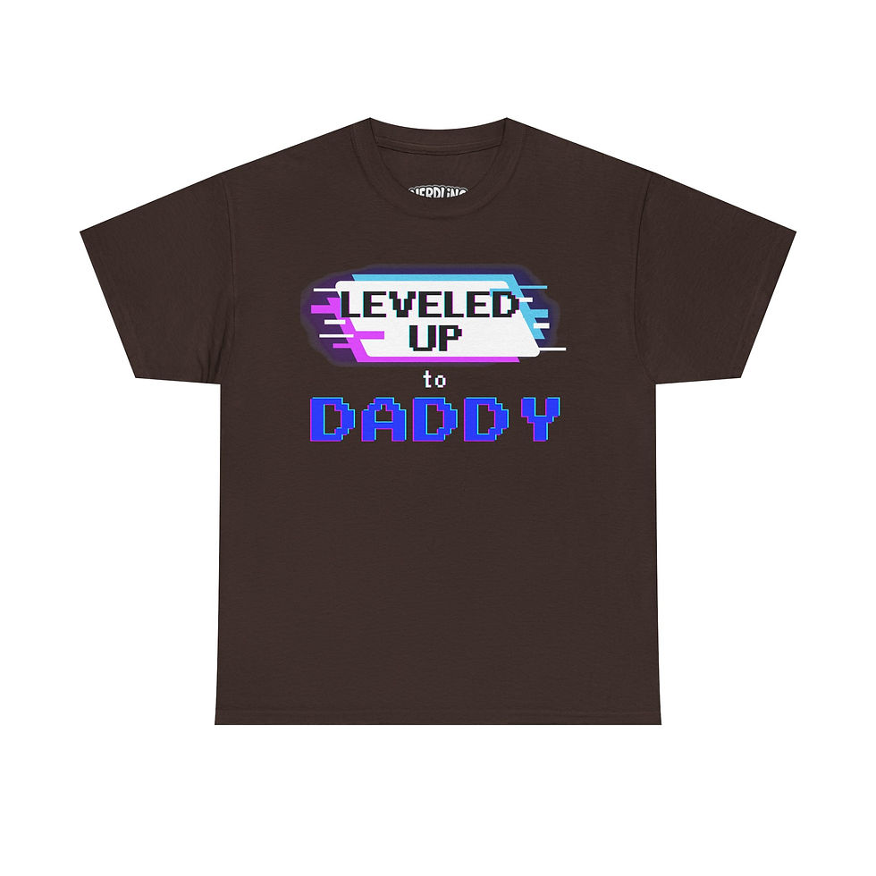 Miniaturbild: LEVELED UP TO DADDY Papa Gaming Shirt Tee in 8 Größen & 12 Farben