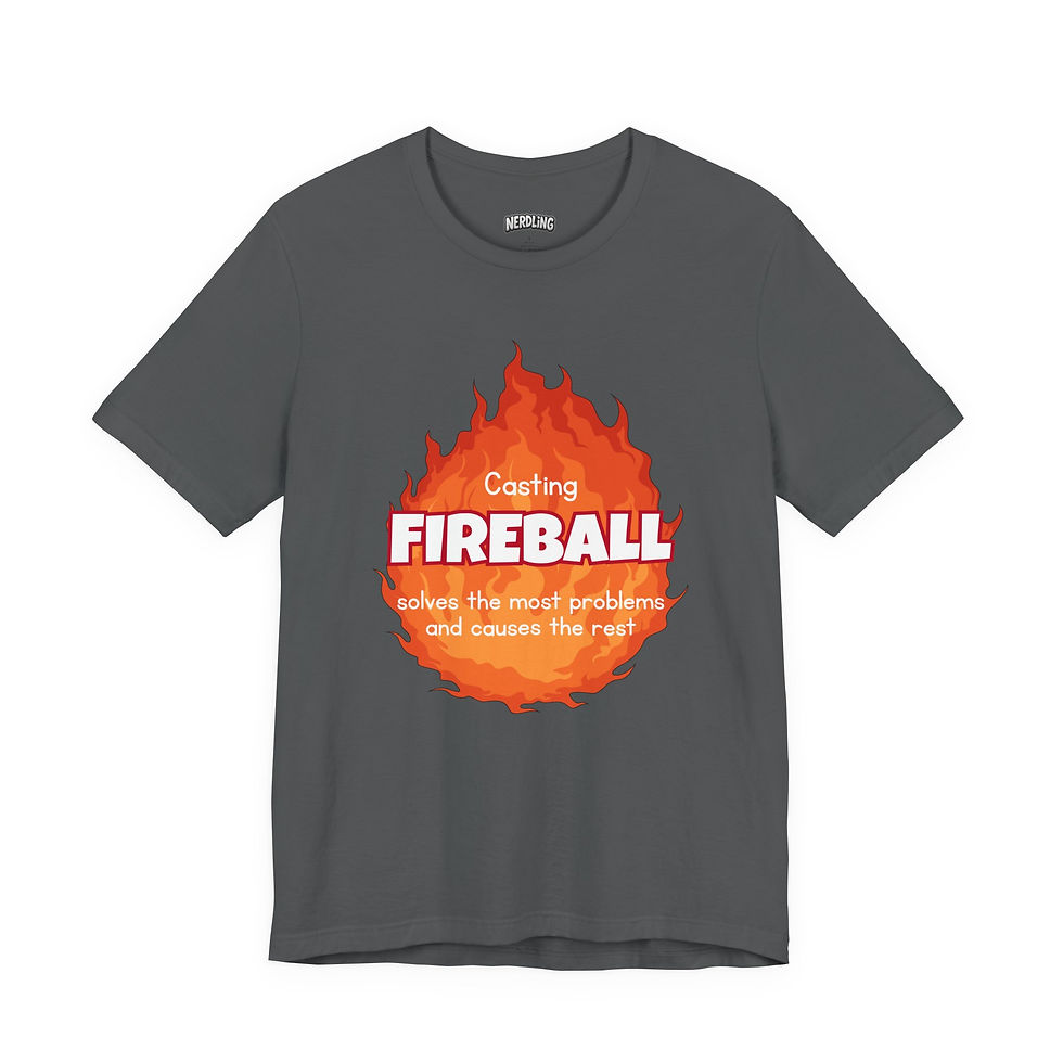 Miniaturbild: CASTING FIREBALL DnD Shirt Short Sleeve Tee, unisex, in 7 Größen und 12 Farben