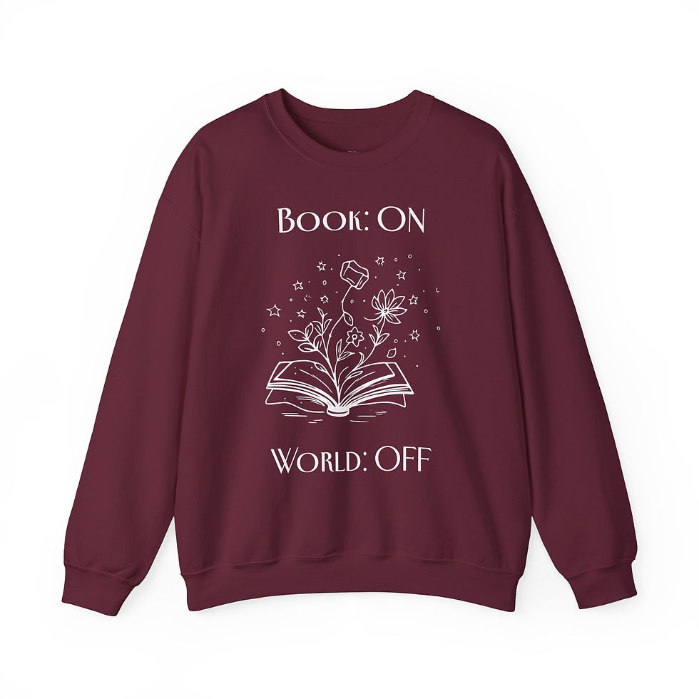 Miniaturbild: BOOK ON WORLD OFF weiss BookLove Sweatshirt Pullover in 8 Größen & 8 Farben