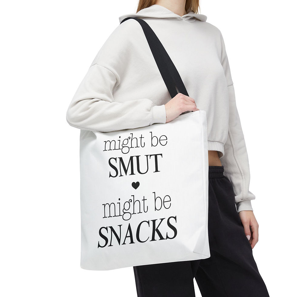 Miniaturbild: MIGHT BE SMUT MIGHT BE SNACKS Tasche / Tote Bag in 3 Größen & 5 Grifffarben