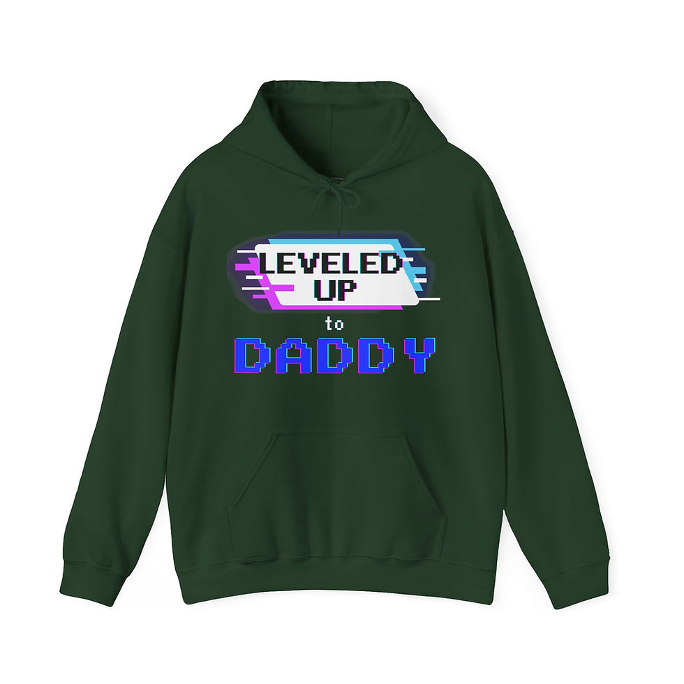 Miniaturbild: LEVELED UP TO DADDY Papa Gaming Hoodie in 8 Größen & 8 Farben