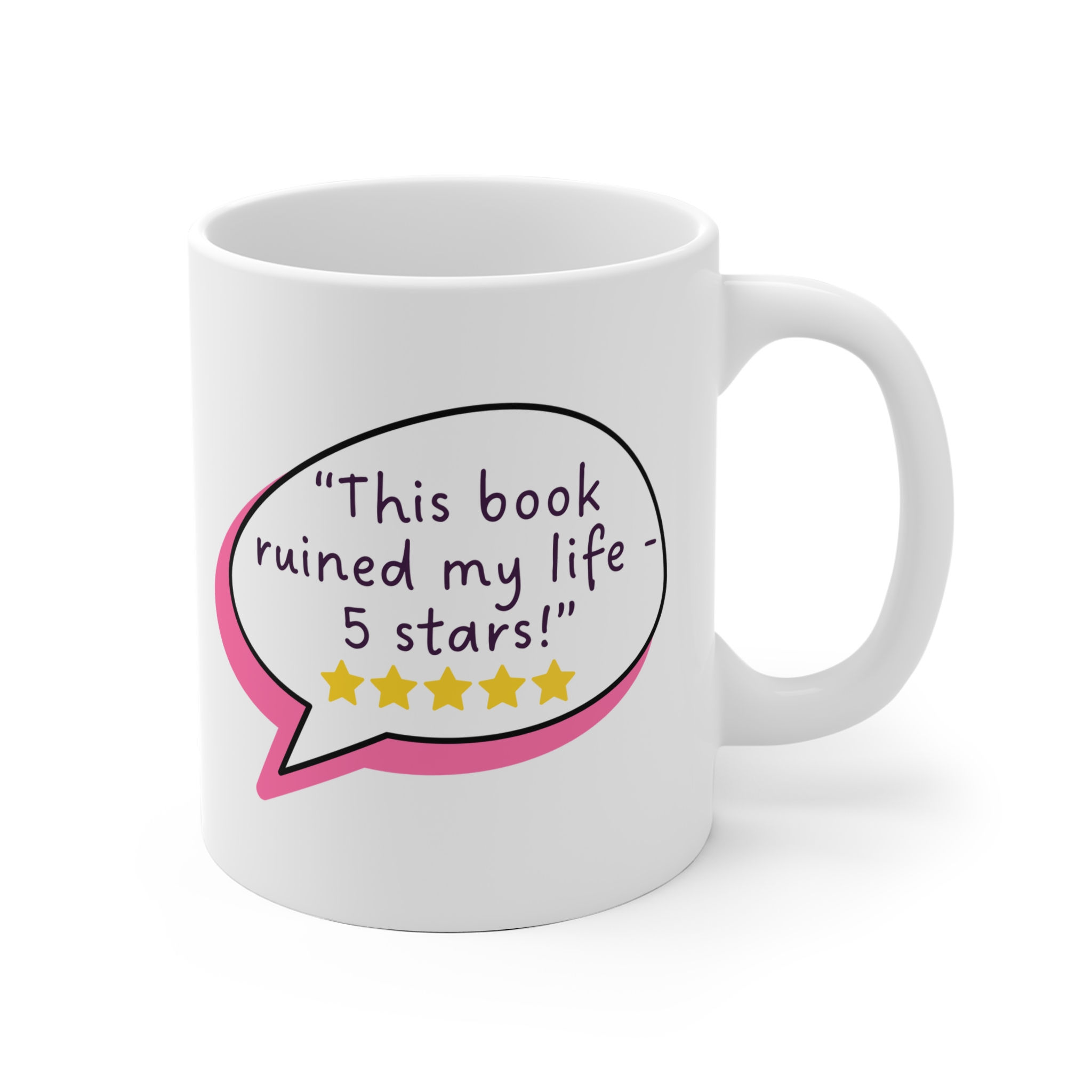 THIS BOOK RUINED MY LIFE Bücher Fan Book Lover Tasse Becher in 2 Größen