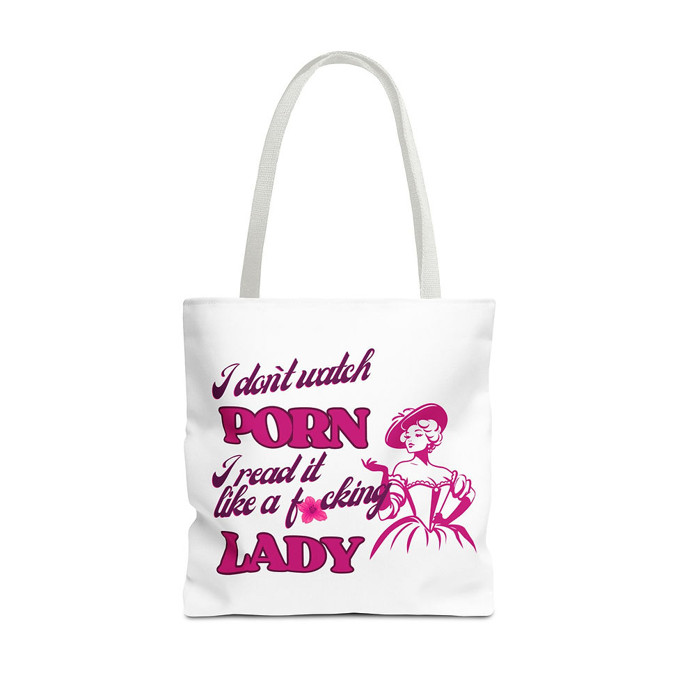 Miniaturbild: I DON`T WATCH PORN I READ IT Tasche / Tote Bag in 3 Größen & 5 Grifffarben