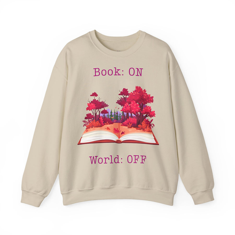 Miniaturbild: BOOK ON WORLD OFF pink BookTok Sweatshirt Pullover in 8 Größen & 8 Farben