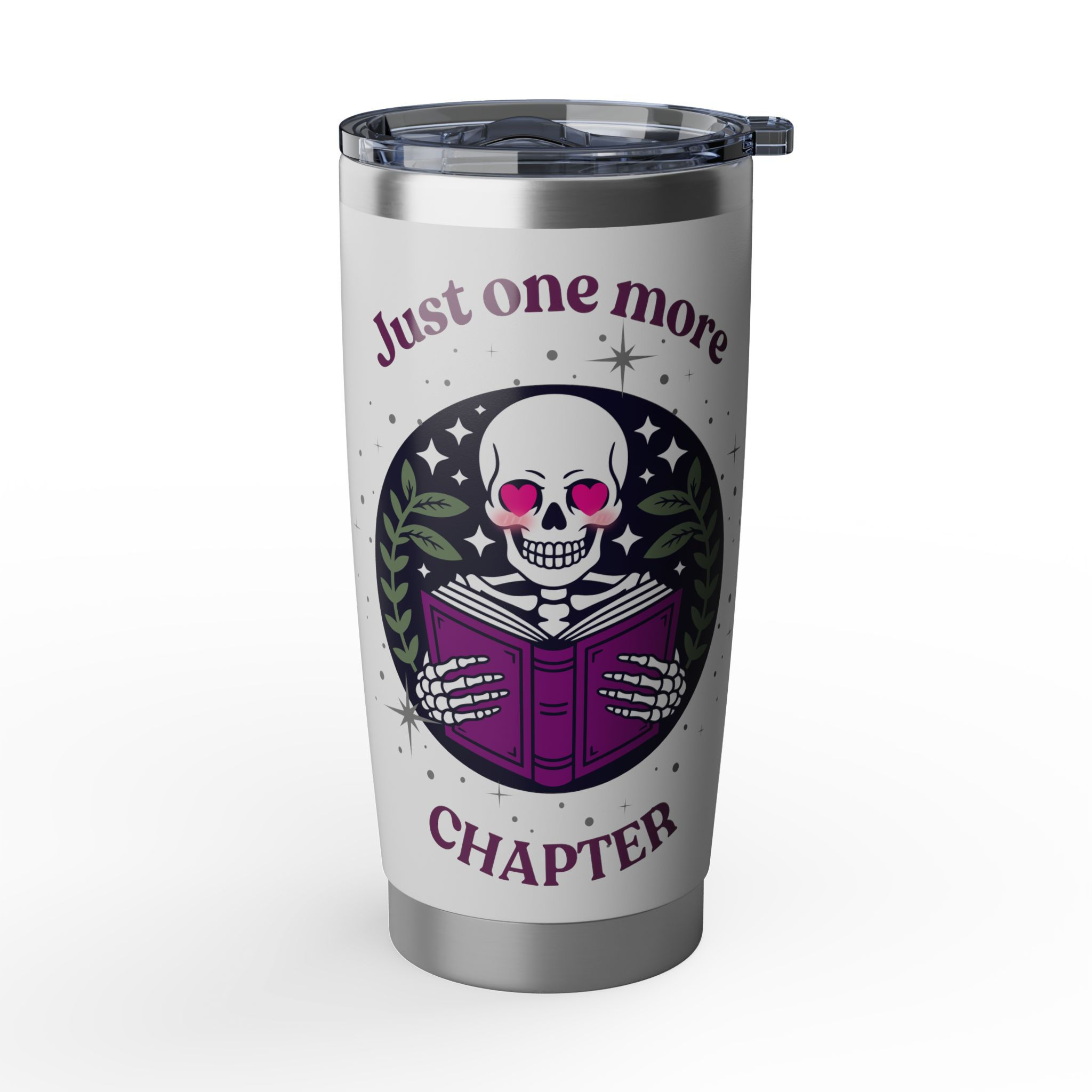 JUST ONE MORE CHAPTER bookish Edelstahl Thermosbecher Reisebecher 600ml