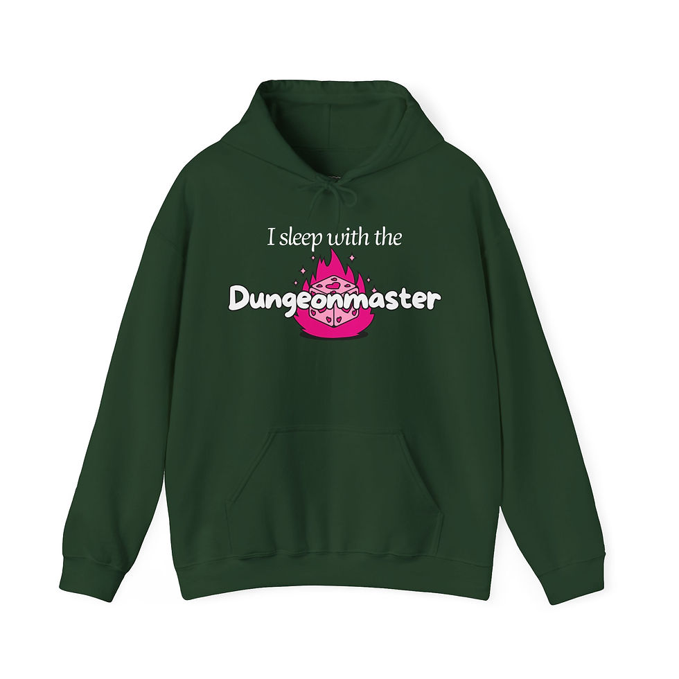 Miniaturbild: I SLEEP WITH THE DUNGEONMASTER DnD DM Hoodie, unisex, in 8 Größen & 6 Farben