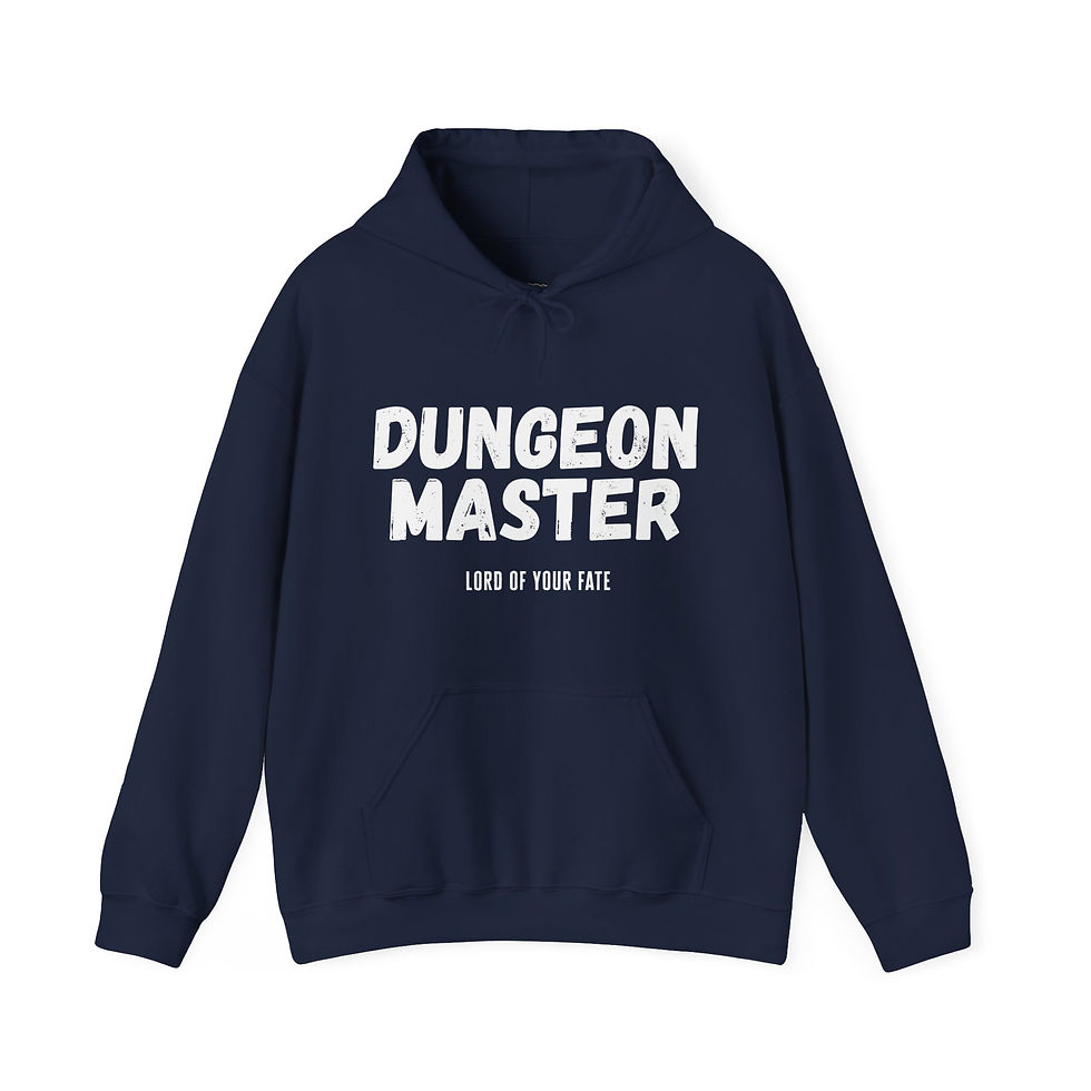 Miniaturbild: DUNGEON MASTER DnD DM Hoodie white, unisex, in 8 Größen & 8 Farben