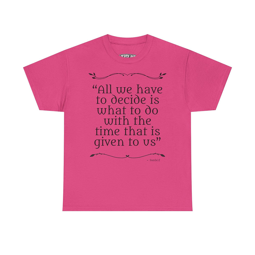 Miniaturbild: ALL WE HAVE TO DECIDE WHAT TO DO WITH THE TIME Shirt Tee in 8 Größen & 12 Farben