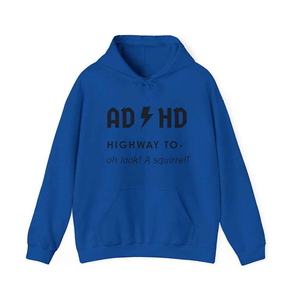 Miniaturbild: AD/HD HIGHWAY TO - OH LOOK! ADHS Hoodie in 8 Größen & 10 Farben