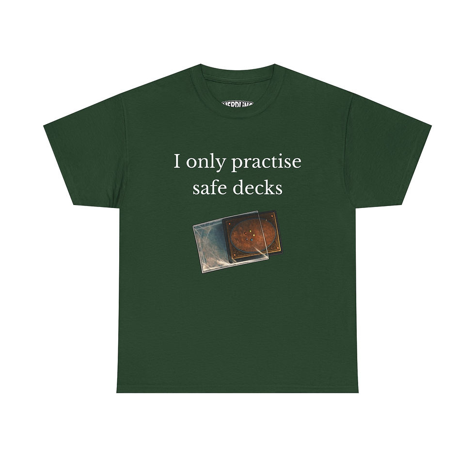 Miniaturbild: I ONLY PRACTICE SAFE DECKS MTG dark Shirt Tee in 8 Größen & 12 Farben