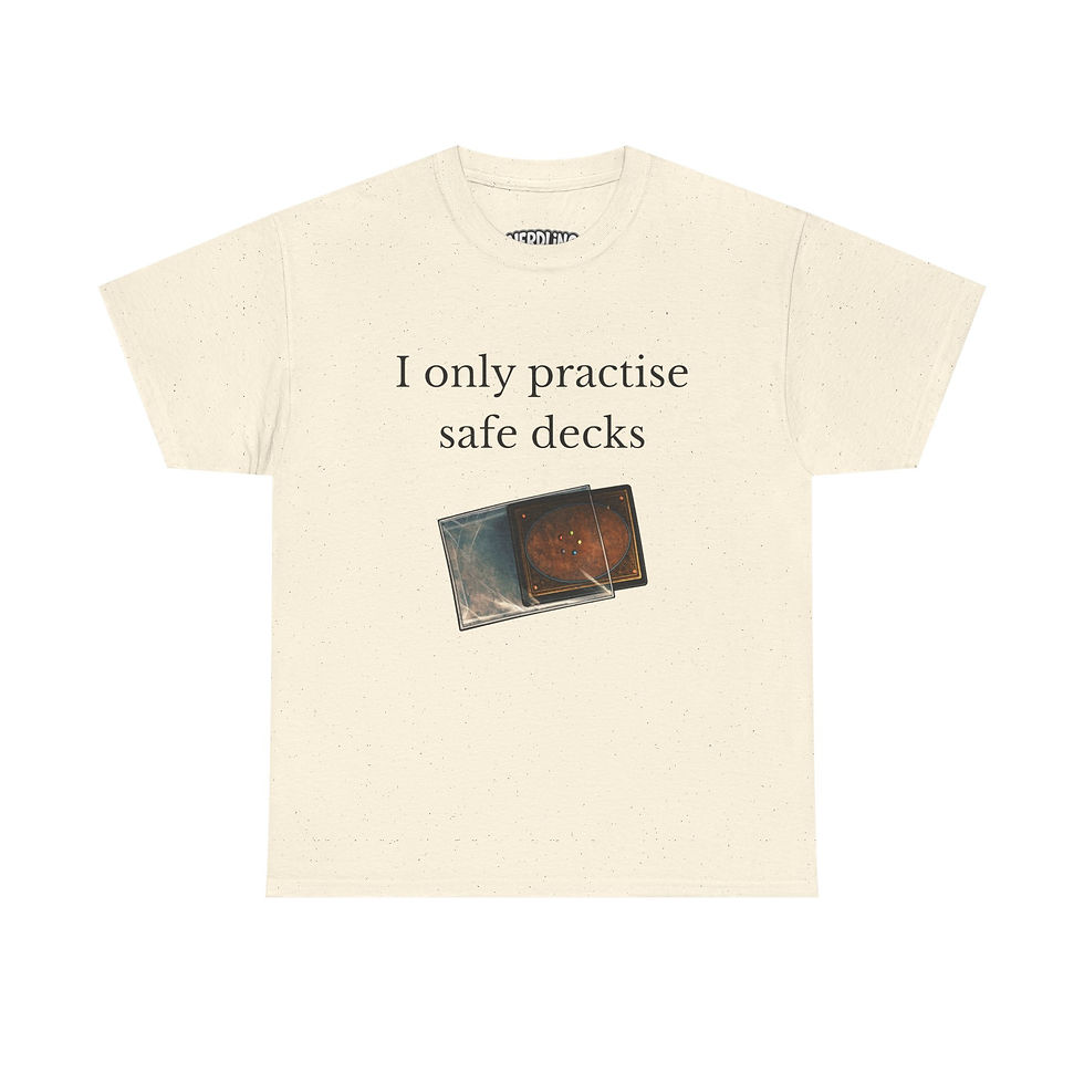 Miniaturbild: I ONLY PRACTISE SAFE DECKS MTG Shirt Tee in 8 Größen & 12 Farben