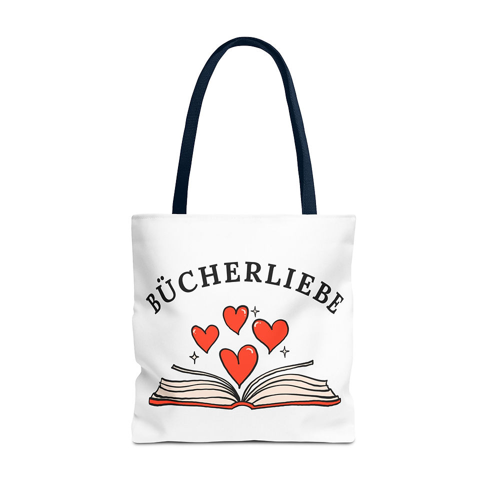 Miniaturbild: BÜCHERLIEBE Booklover Tasche / Tote Bag in 3 Größen & 5 Grifffarben
