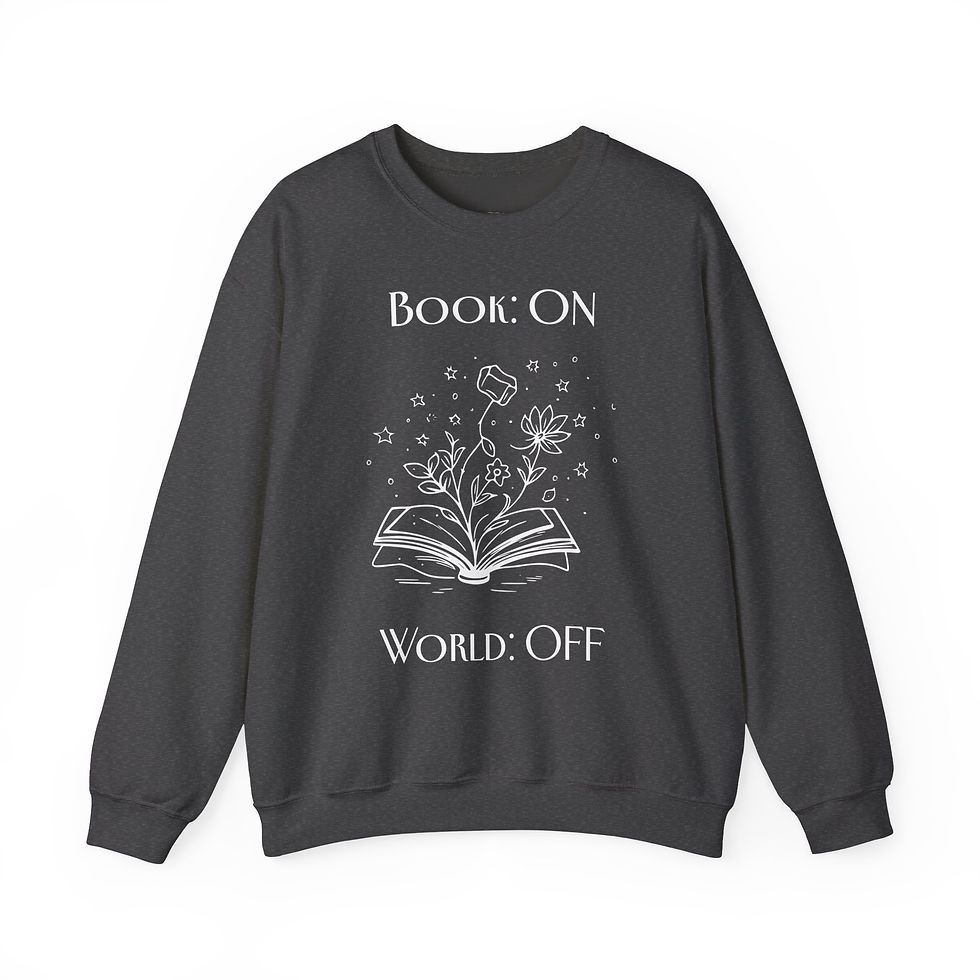 Miniaturbild: BOOK ON WORLD OFF weiss BookLove Sweatshirt Pullover in 8 Größen & 8 Farben