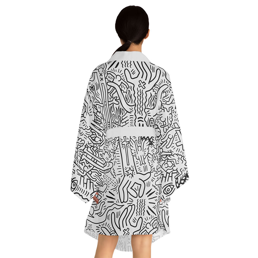 Thumbnail: Keith Hering Pop Art - Long Sleeve Kimono