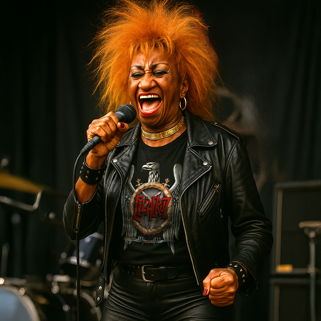Celia Cruz / Slayer Mocking T-shirt | Funny Music Parody Unisex Tee