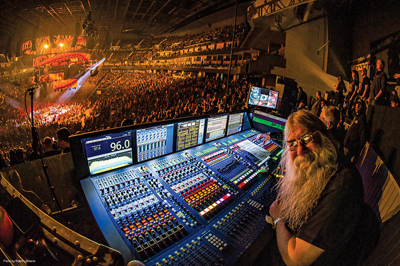 Metallica concert viewed from the FOH