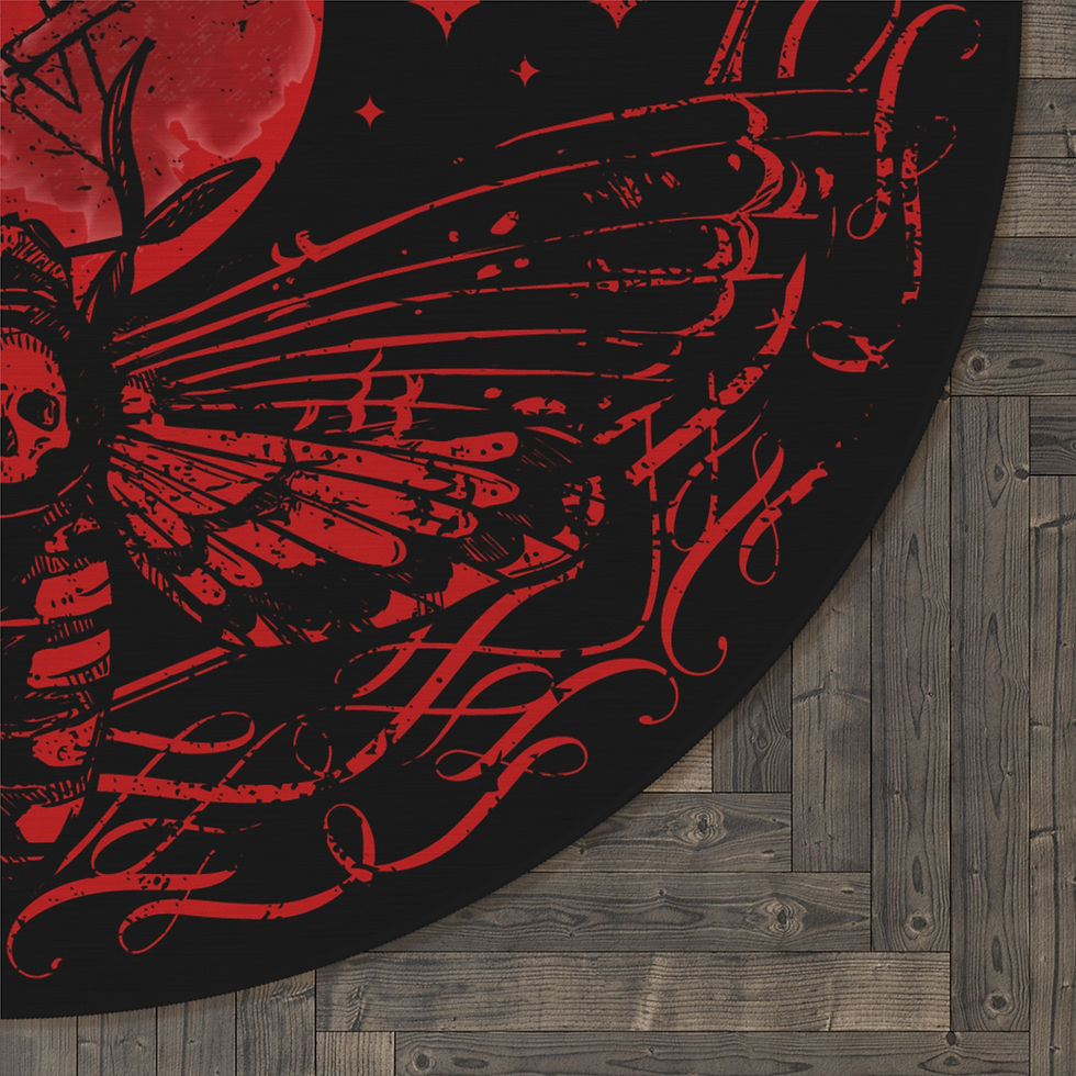 Thumbnail: Moth Moon | Esotheric Round Rug