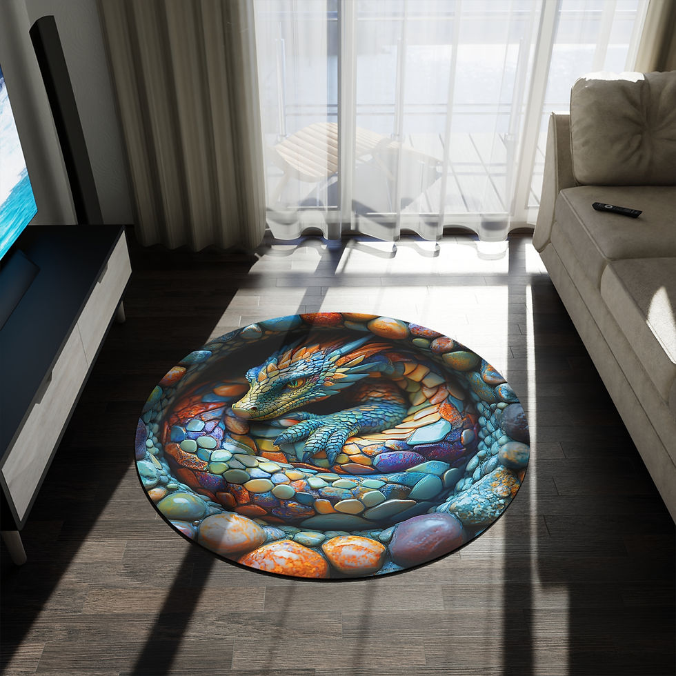Thumbnail: Dragon Round Rug