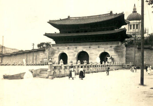 Gyeongbokgung Palace Gwanhwamun Gate - old picture