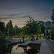 Gyeongui Line Forest Park is a long, narrow park located at Donggyo-ro- 51-gil Mapo-gu in Hongdae, is built on the old train tracks. 