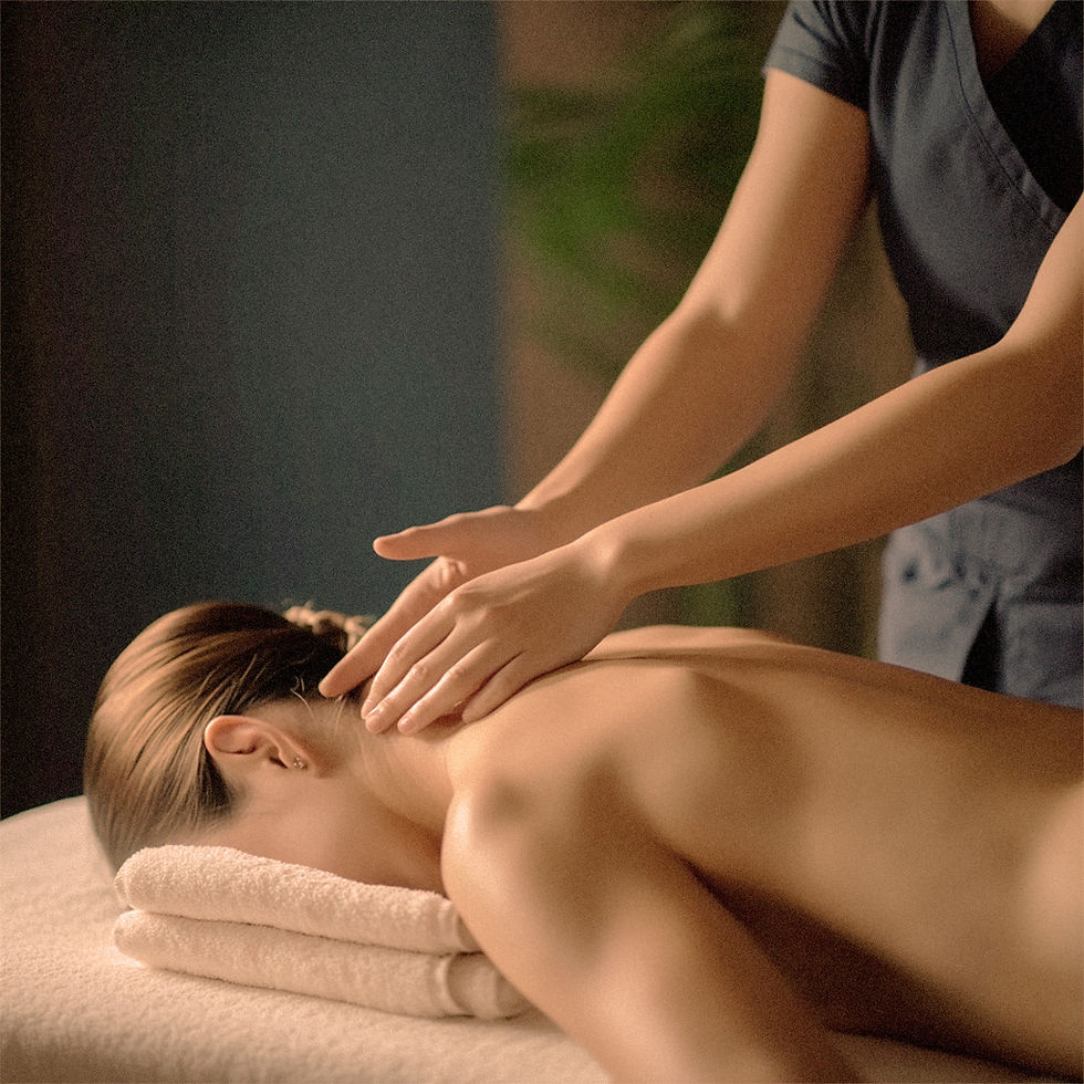 Patient receiving massage theraphy