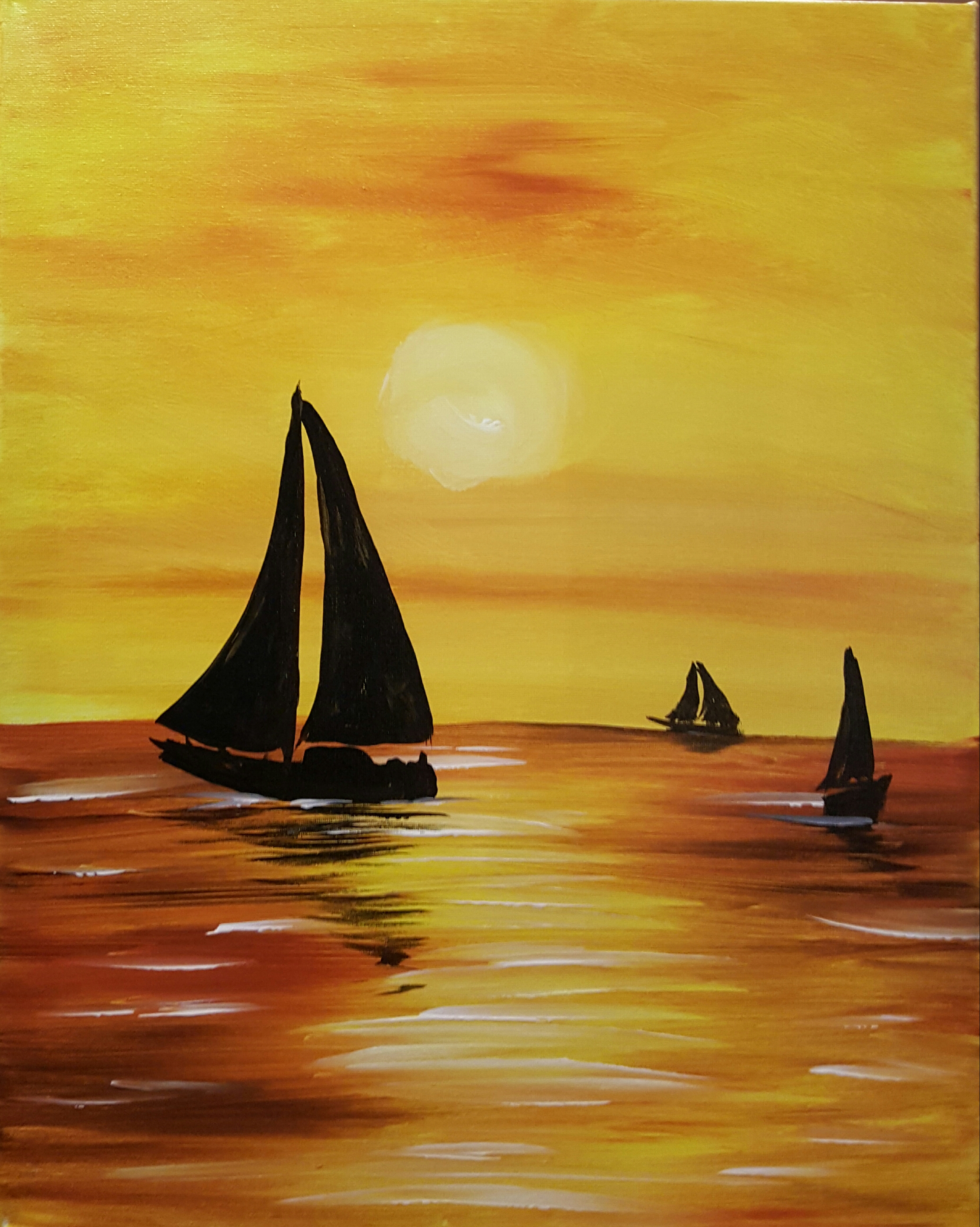 Sail Boats of the evening