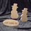 Thumbnail: Freestanding MDF Snowman Shape 200mm & 150mm High