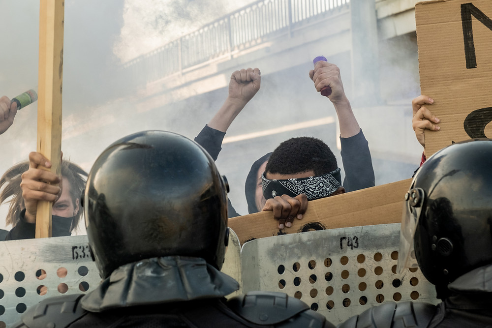 gente protestando