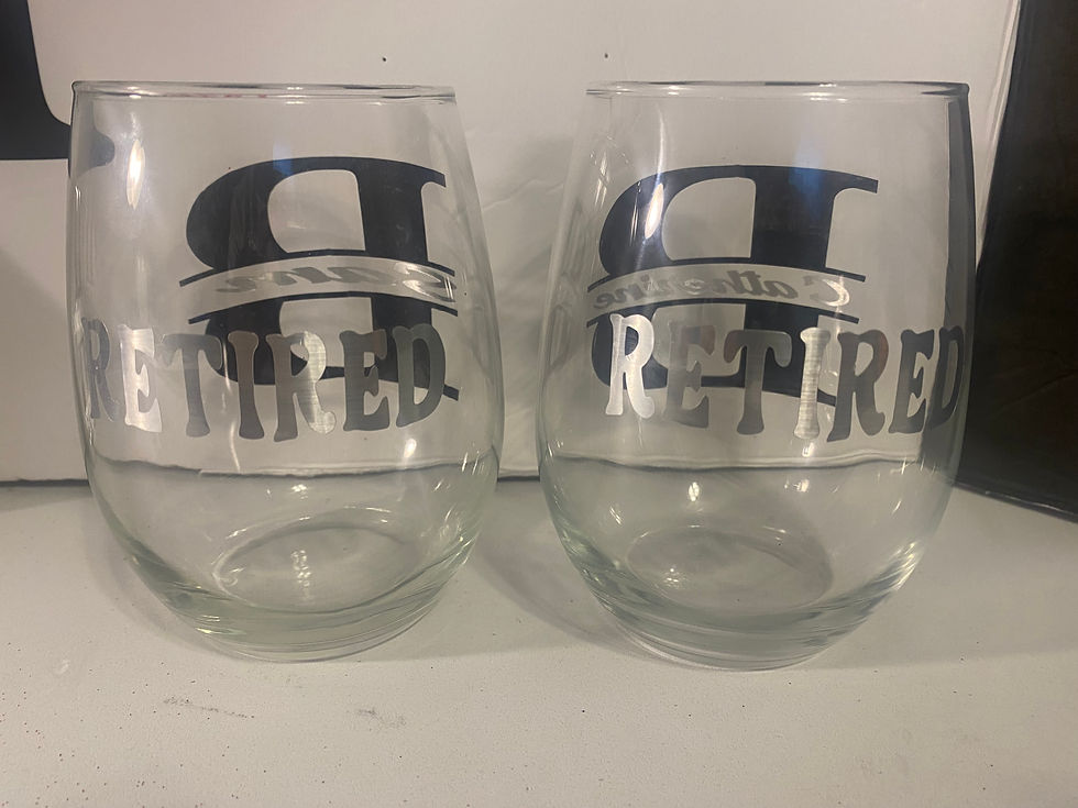 Thumbnail: Stemless Couple Wine Glasses