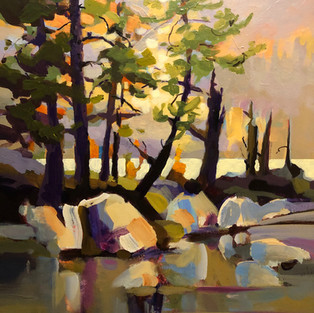 Lakeside, Acrylic, 12X16, SOLD