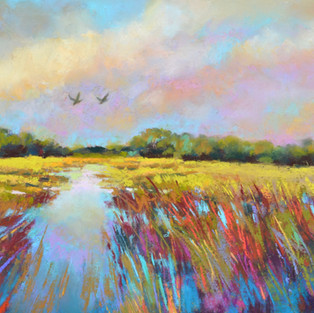 Marsh Morning, Pastel, 12X18 SOLD