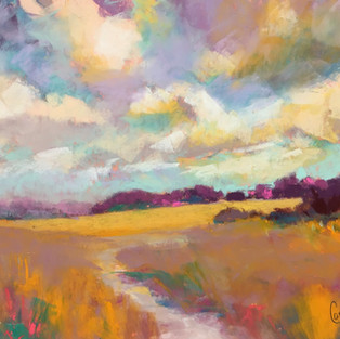 Belinda's Meadow, Pastel, Workshop Demo, 9X12, SOLD