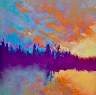Northern Skies, Pastel, 6X8, Available, $135 unframed