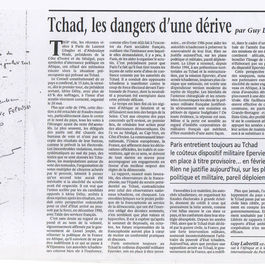 TCHAD: LES DANGERS D'UNE DÉRIVE 
