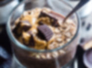 Farine d'avoine au chocolat caramel