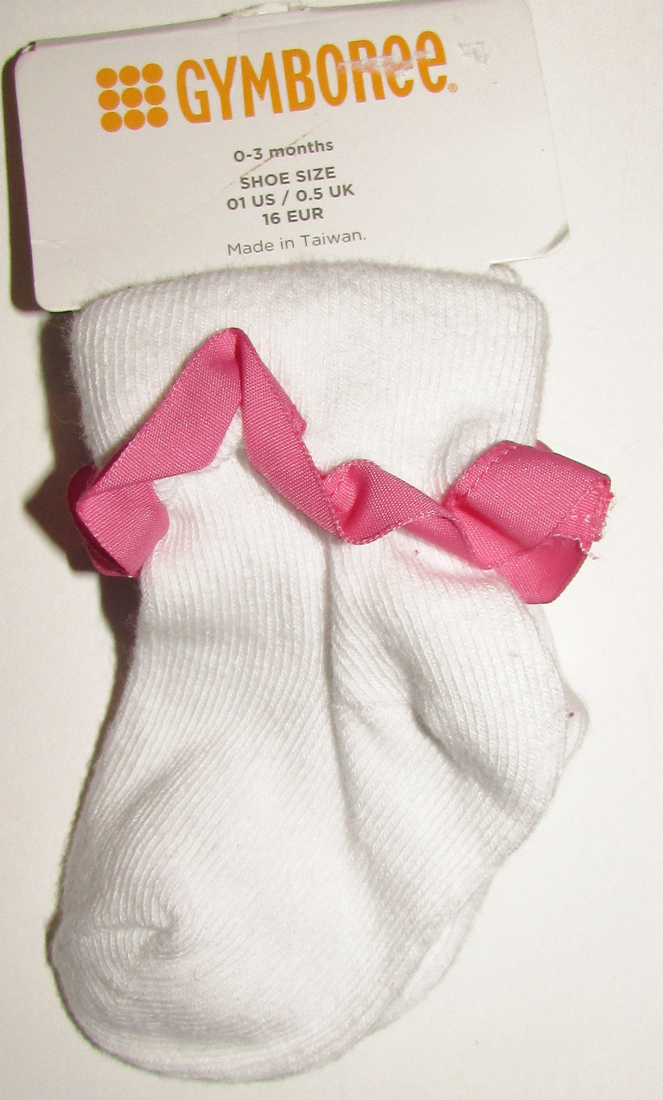 Gymboree white/pink size 1