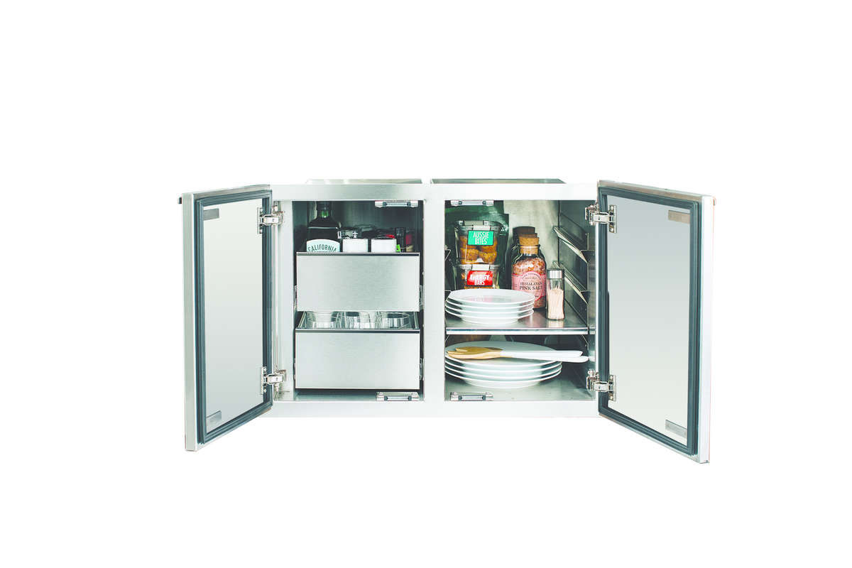 DP-36DC Summerset 36" 2-Drawer Dry Storage Pantry & Enclosed Cabinet Combo