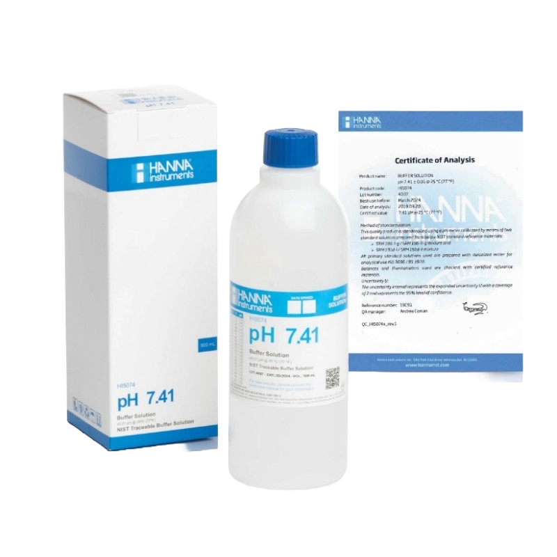 HI-5074 PH7.41 TECHNICAL BUFFER SOLUTION, 500ML
