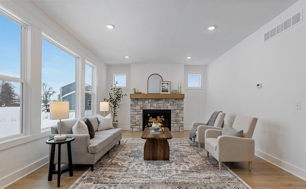 fireplace in cozy living room
