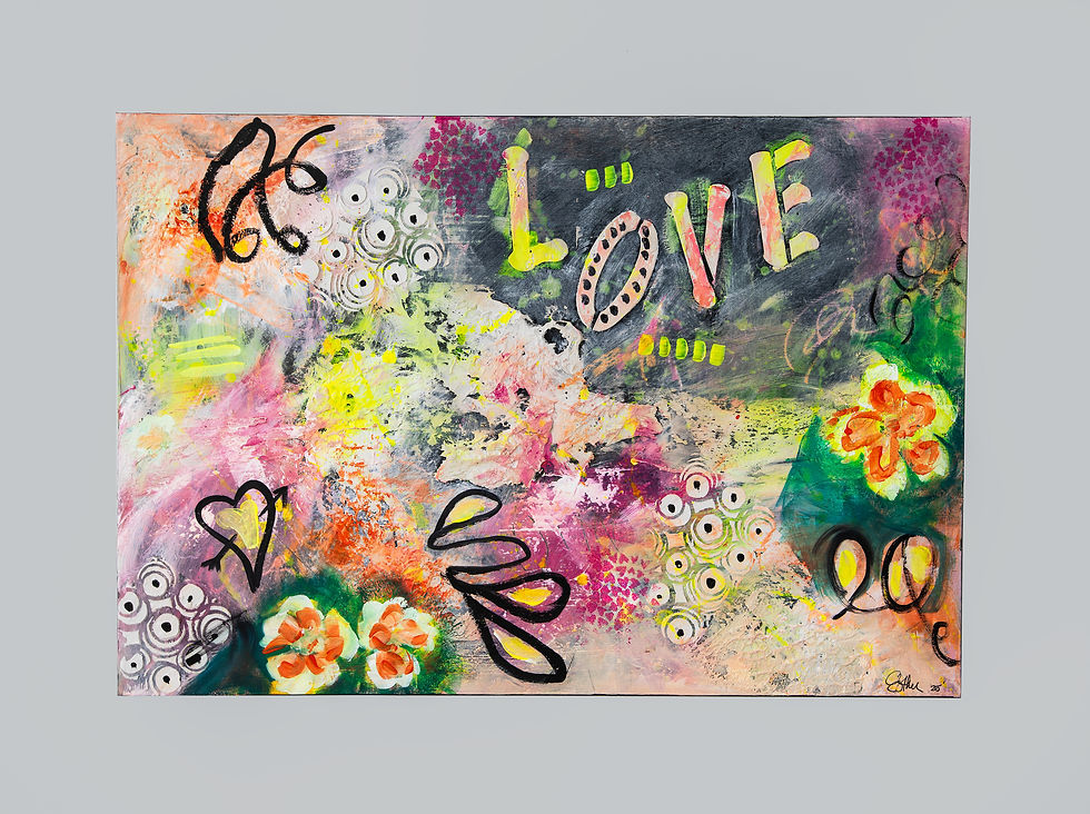 An abstract painting called "Love"