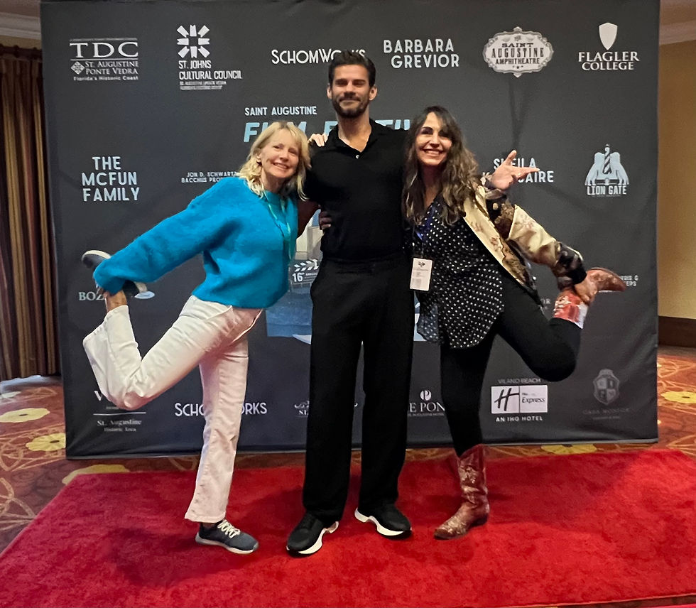 Thiago Soares in the lobby of Lewis Auditorium in Saint Augustine, Florida for the Saint Augustine Film Festival.