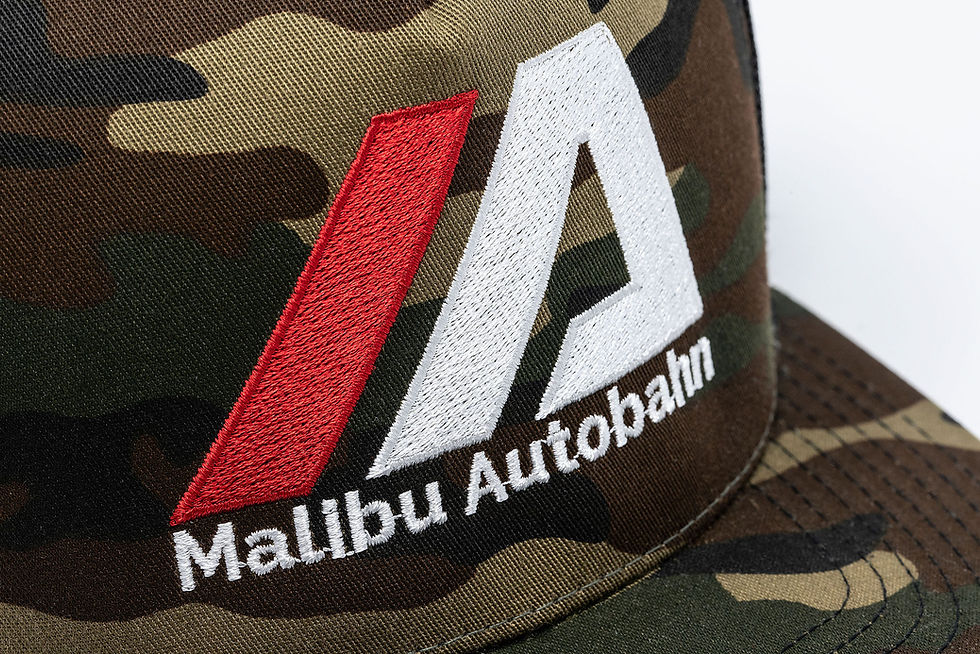 Thumbnail: Malibu Autobahn Embroidered Camo Trucker Hat