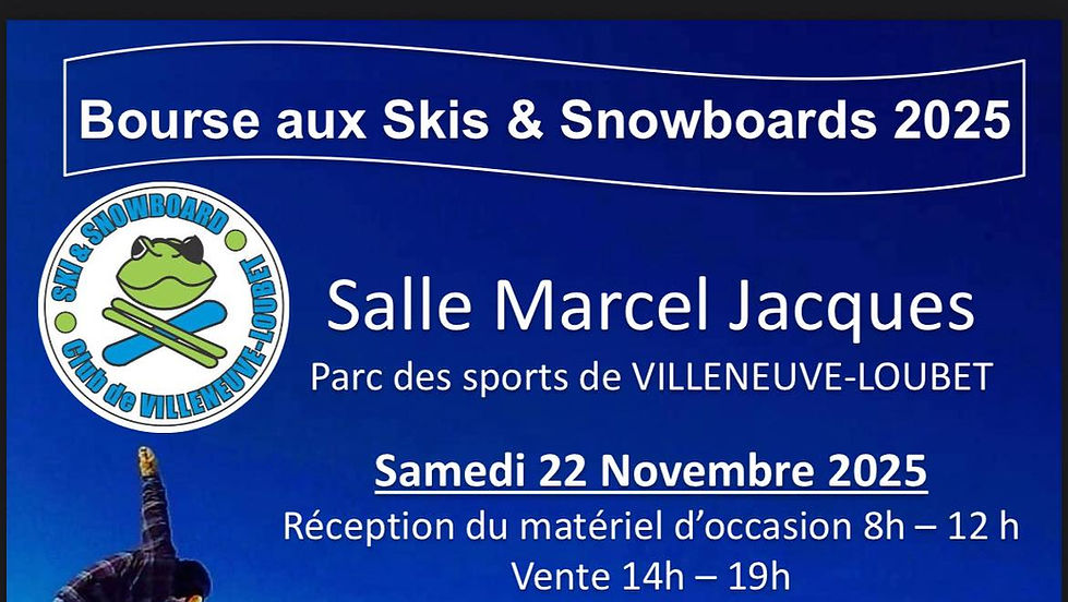 🎿 Bourse aux Skis & Snowboards 2025 🏂